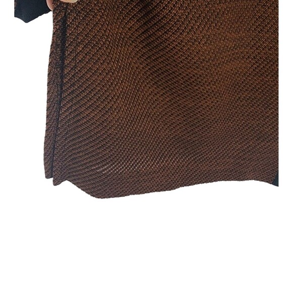 Misook Jacket 2pc Size 2X Brown with Faux Leather Trimmed Gold Hardware Blazer - Picture 11 of 12